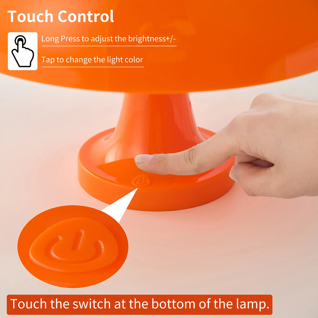 Mushroom Table Lamp Modern Bauhaus Design Table Lamp 3 Light Modes Unlimited Dimming Hotel Bedroom Atmosphere Light